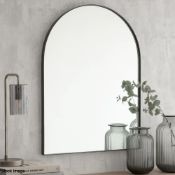 1 x Arched Mirror In Black Iron - Boxed - RRP £140.00 - Ref: GTC259/GTC2P10 - CL1017 - Location: