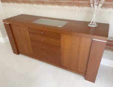 1 x JOHN LEWIS 'Strata' 1.8-Metre Long Sideboard Cabinet with a Walnut Veneer Finish - Ref: