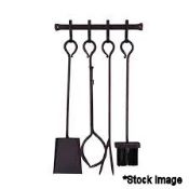 1 x Wall Hanging Fireside Tool Set - RRP £90.00 - Ref: GTC524/GTCC12 - CL1017 - Location: Altrincham