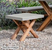 1 x Burford Stool in Natural - Polystone - Original RRP £300.00 - Ref: GTC832 - CL1017 - Location:
