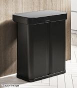 1 x SIMPLEHUMAN 'Sensor' Voice & Motion Activated Dual Compartment Steel 58-Litre Bin - RRP £324.00
