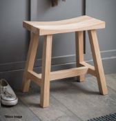 1 x Clockhouse Raw Oak Stool - RRP £145.00 - Ref: GTC525/GTCC12 - CL1017 - Location: Altrincham