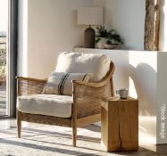 1 x Templecombe Rattan Armchair in Oatmeal - Original RRP £600.00 - Ref: GTC810 - CL1017 - Location: