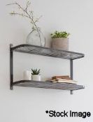 1 x Farringdon Steel Double Wall Shelf - RRP £75.00 - Ref: GTC269/GTC2P10 - CL1017 - Location: