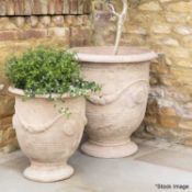 Set of 2 'Appledore' Terracotta Planters - Original RRP £370.00 - Ref: GTC808 - CL1017 - Location: