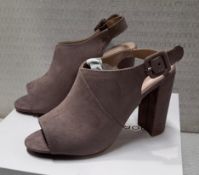 4 x DOROTHY PERKINS Pairs Of Taupe Heeled Sandals - Uk Size 4 - New/Boxed - Original Retail £112 -