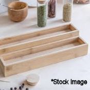 1 x Audley 2-Tier Spice Rack In Bamboo - Boxed - Ref: GTC535/GTCC12 - CL1017 - Location: