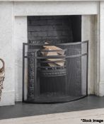 1 x Bretforton Fire Screen In Black - RRP £80.00 - Ref: GTC330/GTCP7 - CL1017 - Location: Altrincham