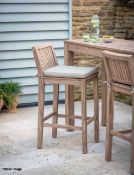 2 x Porthallow Acacia Bar Stools - Natural - RRP £1,100.00 - Ref: GTC321/GTCP7 - CL1017 -