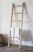 1 x Hambledon Raw Oak Towel Ladder - Natural - RRP £150.00 - Ref: GTC322/GTCP7 - CL1017 -