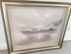1 x Framed Seascape OIl Painting On Canvas By Doris Gilbert