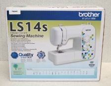1 x Brother LS14s Compact Free Arm Sewing Machine - New and Boxed - Ref: TG243 - CL1023 -