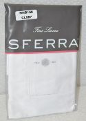 1 x SFERRA 'Milos 1000' Luxury Italian Boudoir Pillow Sham in White, 12