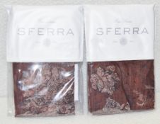 Pair of SFERRA 'Zenna' Luxury Sateen Jacquard Italian Pillow Shams, 21x26