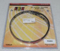 1 x 24 Inch LED Flexible Interior 12v Strip Lamp - New/Unused - Ref: TG203 - CL1023 - Location: