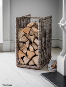1 x Bembridge Rattan Log Holder - Boxed - RRP £120.00 - Ref: GTC241/GTC2P9 - CL1017 - Location: