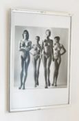 1 x HELMUT NEWTON - Sie Kommen 'Naked' Paris, 1981 Vintage French Vogue Framed Art Print