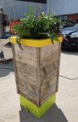 1 x Wooden Display Planter With Artificial Plants - Ref: PRD106 - CL999 - Location: Altrincham