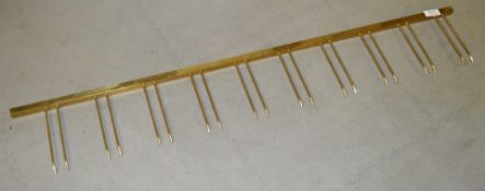 1 x Brass Wall Mounted Glass Holder - Dimensions: W134 cms