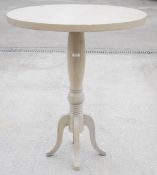 1 x Sturdy Round 1-Metre Tall Restaurant Poser Bar Table - Recently Removed from a Tuscan-Themed