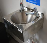 1 x ACE Stainless Steel Hand Wash Basin - Dimensions: H14 x W30 x D27 cms