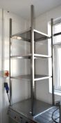 1 x Stainless Steel Shelf Unit - Dimensions: H164 x W60 x D60 cms
