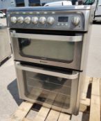 1 x HOTPOINT Ultima Hue61X Freestanding Electric Ceramic Cooker - Ref: PX168 - CL999 - Location: