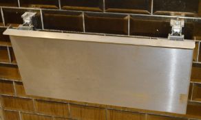 1 x Stainless Steel Wall Mounted Drop Down Shelf - Dimensions: W60 x D30 cms