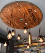 1 x Ceiling Light - Dimensions: H68 x W100 x D100 cms