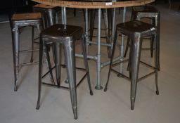 6 x Industrial Barstools - Dimensions: H76 x W31 x D31 cms