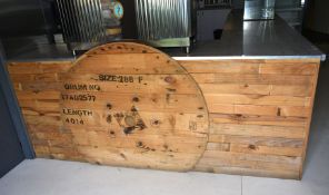 1 x Rustic Bar - Dimensions: H78 x W350 x D234 cms