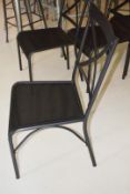 26 x Metal Restaurant Chairs Finished in Black - Dimensions: H43/88 x W47 x D52 cms