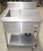 1 x Commercial Freestanding Stainless Steel Bain-Marie on Castors - 50-60hz, 230v
