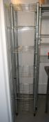 1 x Wire Shelving Unit for Commercial Kitchens - Dimensions: H179 x W45 x D35 cms