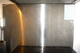 1 x Stainless Steel Wall Splashback - Dimensions: H105 x W147 x D2 cms