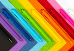 560 x Rainbow Pens with a Matte Soft Finish - Colour: Navy - New Boxed Stock - Ref: TSC-ICE100565