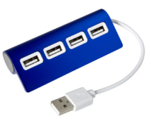 120 x Multi 4 Port USB Aluminium Alloy Hub - Colour: Blue - New Boxed Stock - Ref: 303062.04.06