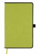150 x Border Leather Effect Hardback Cover Notebooks with Lined 70gsm Paper - Colour: Lime Green