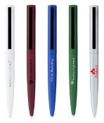 500 x Click Ballpens Featuring a Matte Finish, Lever Systems and Smooth Glossy Ink - Colour: Burgund