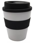 36 x Milano Mini 350ml Travel Coffee Mugs With Lids - Colour: White - New Boxed Stock - Ref: 701480.