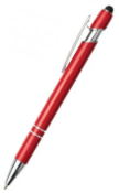 350 x Satin Stylus Ballpens with Black Ink - Colour: Red - New Boxed Stock - Ref: 101032.05.25