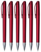 500 x Ridge Twist Action Ballpens with Black Ink - Colour: Red - New Boxed Stock - Ref: 102012.05.25