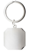 1,000 x Venus Keyrings - Octagonal Metal Design Finished in Silver - New Boxed Stock - Ref: 702481.2