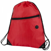 200 x Rio Sports Drawstring Bags with Front Zip Pocket and Slot for Wired Chargers or Headphones