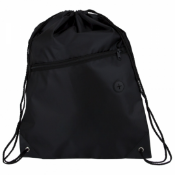200 x Rio Sports Drawstring Bags with Front Zip Pocket and Slot for Wired Chargers or Headphones
