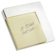 300 x Mayfair Executive Silver Desk Paper Weight with Sticky Notes - New Boxed Stock - Ref: 202669.2
