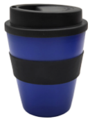 360 x Milano Mini 350ml Travel Coffee Mugs With Lids - Colour: Blue - New Boxed Stock - Ref: 701480.