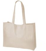 1,200 x Big Shopper Washable Bags with Velcro Fasteners - Colour: Natural - New Boxed Stock