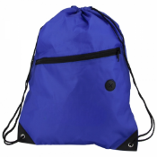 200 x Rio Sports Drawstring Bags with Front Zip Pocket and Slot for Wired Chargers or Headphones