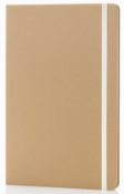 50 x Borrowdale A5 Hardback Notebooks with Cream Lined Paper - Colour: Natural and Elastic in White